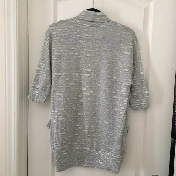 Three Dots drapey shawl collar cardigan - Picture 2 of 5